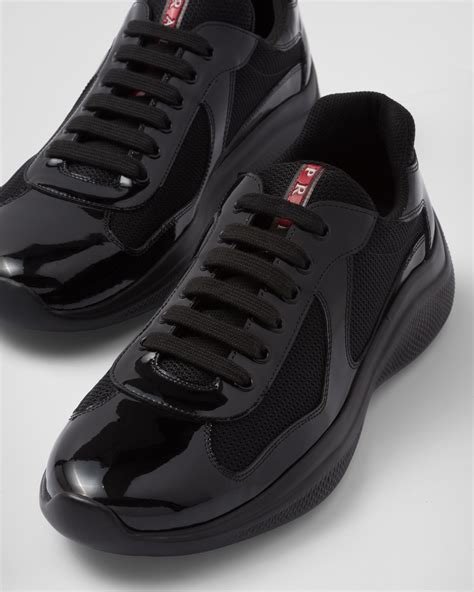 prada sport sneakers black|all black prada sneakers.